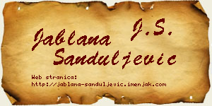 Jablana Sanduljević vizit kartica